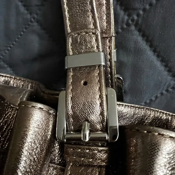 Michael Kors Metallic Bronze Leather Bag - Picture 8 of 12